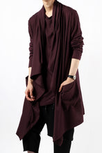 Load image into Gallery viewer, FIRST AID TO THE INJURED THEODOR DRAPE CARDIGAN / SINGLE JERSEY (OXE)