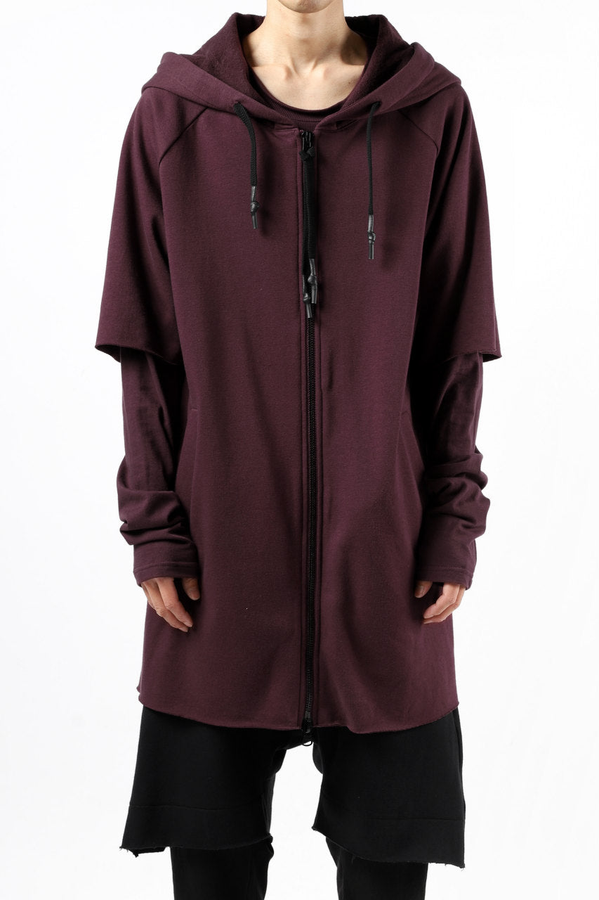 Load image into Gallery viewer, FIRST AID TO THE INJURED HOODY LAYERED SLEEVE ZIP PARKA / FRENCH TERRY + JERSEY (OXE)