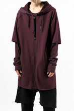 Load image into Gallery viewer, FIRST AID TO THE INJURED HOODY LAYERED SLEEVE ZIP PARKA / FRENCH TERRY + JERSEY (OXE)