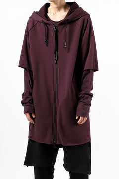 Load image into Gallery viewer, FIRST AID TO THE INJURED HOODY LAYERED SLEEVE ZIP PARKA / FRENCH TERRY + JERSEY (OXE)