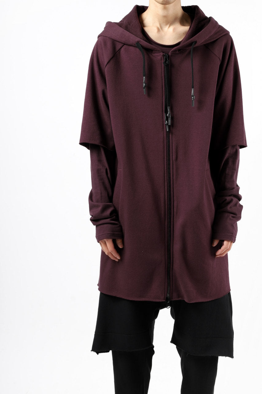 Load image into Gallery viewer, FIRST AID TO THE INJURED HOODY LAYERED SLEEVE ZIP PARKA / FRENCH TERRY + JERSEY (OXE)