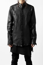 Load image into Gallery viewer, ISAMU KATAYAMA BACKLASH exclusive LEATHER SHIRT / ITALY SHOULDER 0.6mm (BLACK)