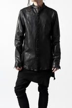 Load image into Gallery viewer, ISAMU KATAYAMA BACKLASH exclusive LEATHER SHIRT / ITALY SHOULDER 0.6mm (BLACK)