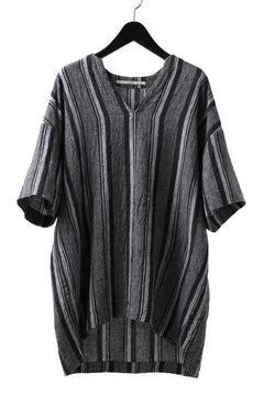 画像をギャラリービューアに読み込む, _vital exclusive minimal tunica tops / antique random stripe linen (NAVY x WHITE)