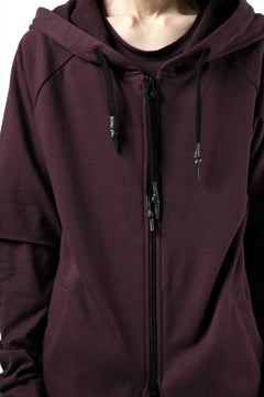 Load image into Gallery viewer, FIRST AID TO THE INJURED HOODY LAYERED SLEEVE ZIP PARKA / FRENCH TERRY + JERSEY (OXE)