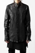 Load image into Gallery viewer, ISAMU KATAYAMA BACKLASH exclusive LEATHER SHIRT / ITALY SHOULDER 0.6mm (BLACK)