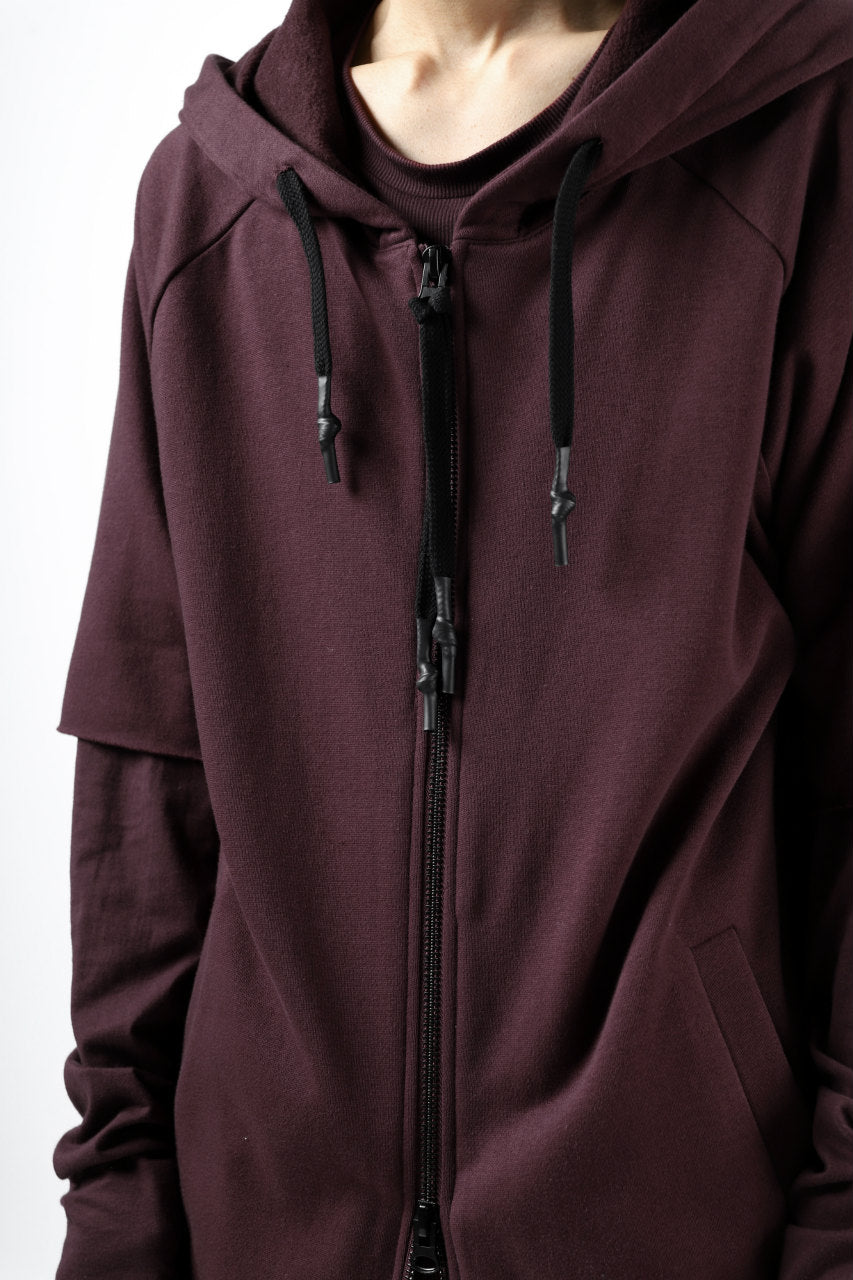 Load image into Gallery viewer, FIRST AID TO THE INJURED HOODY LAYERED SLEEVE ZIP PARKA / FRENCH TERRY + JERSEY (OXE)