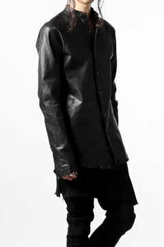 Load image into Gallery viewer, ISAMU KATAYAMA BACKLASH exclusive LEATHER SHIRT / ITALY SHOULDER 0.6mm (BLACK)