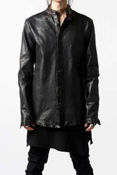 Load image into Gallery viewer, ISAMU KATAYAMA BACKLASH exclusive LEATHER SHIRT / ITALY SHOULDER 0.6mm (BLACK)
