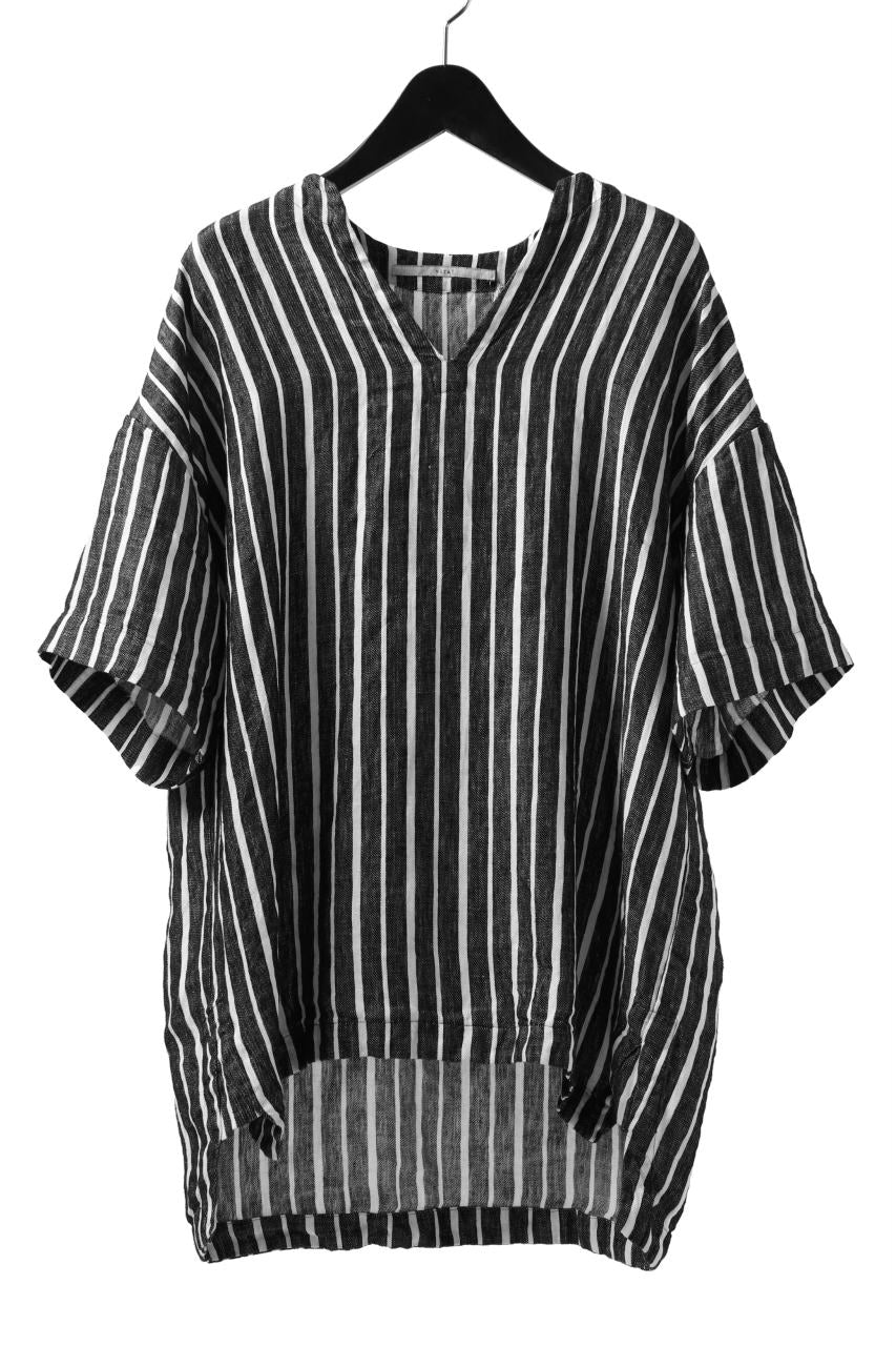 画像をギャラリービューアに読み込む, _vital exclusive minimal tunica tops / hickory stripe linen (BLACK x WHITE)