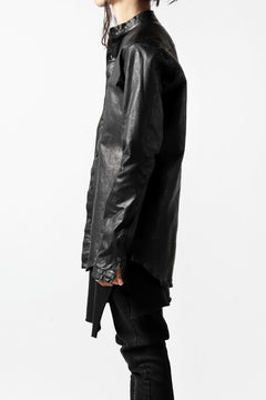 Load image into Gallery viewer, ISAMU KATAYAMA BACKLASH exclusive LEATHER SHIRT / ITALY SHOULDER 0.6mm (BLACK)