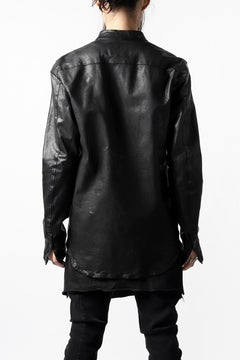 Load image into Gallery viewer, ISAMU KATAYAMA BACKLASH exclusive LEATHER SHIRT / ITALY SHOULDER 0.6mm (BLACK)