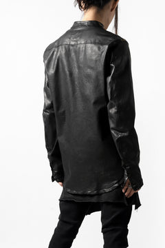 Load image into Gallery viewer, ISAMU KATAYAMA BACKLASH exclusive LEATHER SHIRT / ITALY SHOULDER 0.6mm (BLACK)