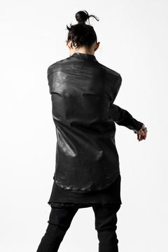 Load image into Gallery viewer, ISAMU KATAYAMA BACKLASH exclusive LEATHER SHIRT / ITALY SHOULDER 0.6mm (BLACK)