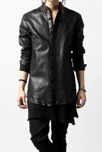 Load image into Gallery viewer, ISAMU KATAYAMA BACKLASH exclusive LEATHER SHIRT / ITALY SHOULDER 0.6mm (BLACK)