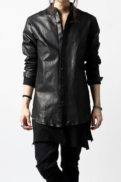Load image into Gallery viewer, ISAMU KATAYAMA BACKLASH exclusive LEATHER SHIRT / ITALY SHOULDER 0.6mm (BLACK)