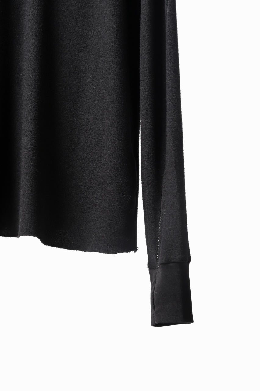 画像をギャラリービューアに読み込む, thomkrom HENRY NECK SWEATER TOPS / OVERLOCK STITCHED (BLACK)