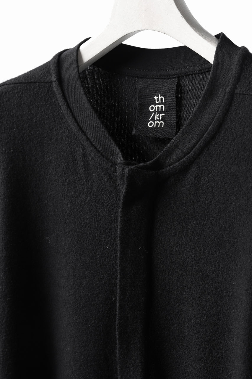 画像をギャラリービューアに読み込む, thomkrom HENRY NECK SWEATER TOPS / OVERLOCK STITCHED (BLACK)