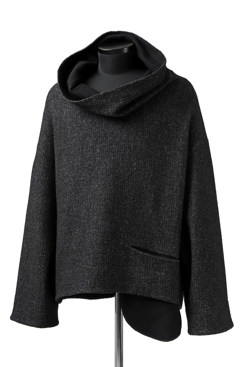 画像をギャラリービューアに読み込む, SOSNOVSKA exclusive CRAWLED OUT POCKET KNIT SWEATER (GREY MELANGE)