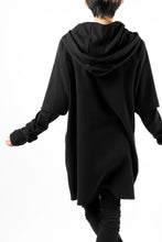 Load image into Gallery viewer, FIRST AID TO THE INJURED HOODY LAYERED SLEEVE ZIP PARKA / FRENCH TERRY + JERSEY (BLACK)