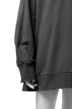 画像をギャラリービューアに読み込む, A.F ARTEFACT "FRAYED" DAMAGE LOOSEY SWEATER TOPS (GREY)