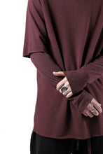 Load image into Gallery viewer, FIRST AID TO THE INJURED LAYERED SLEEVE TOPS / FRENCH TERRY + JERSEY (OXE)