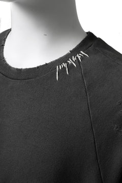 画像をギャラリービューアに読み込む, A.F ARTEFACT "FRAYED" DAMAGE LOOSEY SWEATER TOPS (GREY)