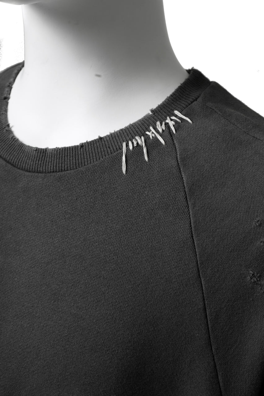 画像をギャラリービューアに読み込む, A.F ARTEFACT "FRAYED" DAMAGE LOOSEY SWEATER TOPS (GREY)