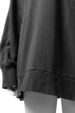 画像をギャラリービューアに読み込む, A.F ARTEFACT "FRAYED" DAMAGE LOOSEY SWEATER TOPS (GREY)
