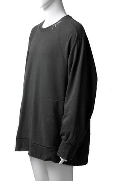 画像をギャラリービューアに読み込む, A.F ARTEFACT "FRAYED" DAMAGE LOOSEY SWEATER TOPS (GREY)