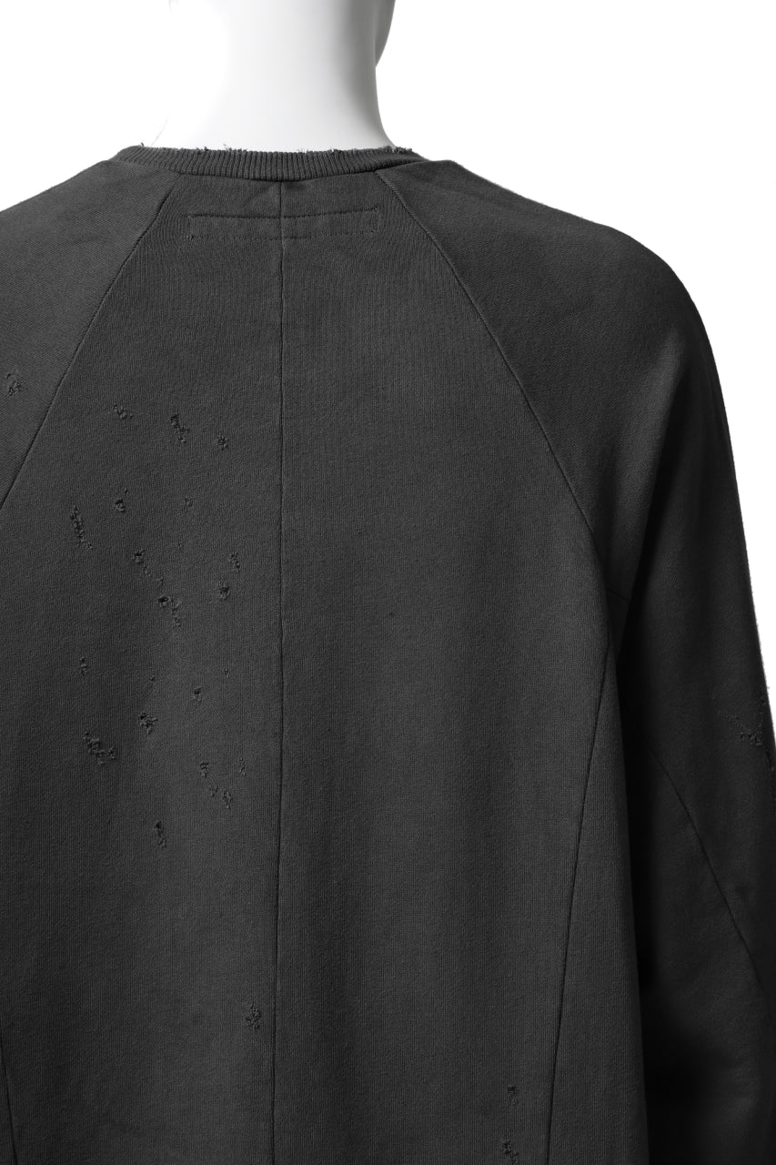 画像をギャラリービューアに読み込む, A.F ARTEFACT "FRAYED" DAMAGE LOOSEY SWEATER TOPS (GREY)