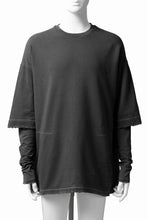 画像をギャラリービューアに読み込む, A.F ARTEFACT "FRAYED" DAMAGE LAYERED SWEATER TOPS (GREY)