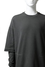 画像をギャラリービューアに読み込む, A.F ARTEFACT "FRAYED" DAMAGE LAYERED SWEATER TOPS (GREY)