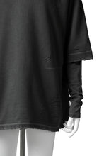 画像をギャラリービューアに読み込む, A.F ARTEFACT "FRAYED" DAMAGE LAYERED SWEATER TOPS (GREY)