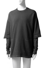 画像をギャラリービューアに読み込む, A.F ARTEFACT "FRAYED" DAMAGE LAYERED SWEATER TOPS (GREY)