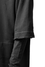 画像をギャラリービューアに読み込む, A.F ARTEFACT "FRAYED" DAMAGE LAYERED SWEATER TOPS (GREY)