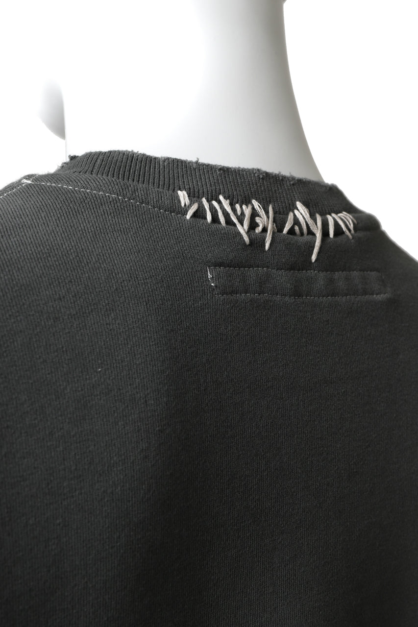 画像をギャラリービューアに読み込む, A.F ARTEFACT "FRAYED" DAMAGE LAYERED SWEATER TOPS (GREY)