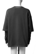 画像をギャラリービューアに読み込む, A.F ARTEFACT "FRAYED" DAMAGE LAYERED SWEATER TOPS (GREY)