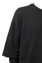 画像をギャラリービューアに読み込む, A.F ARTEFACT "FRAYED" DAMAGE LAYERED SWEATER TOPS (BLACK)