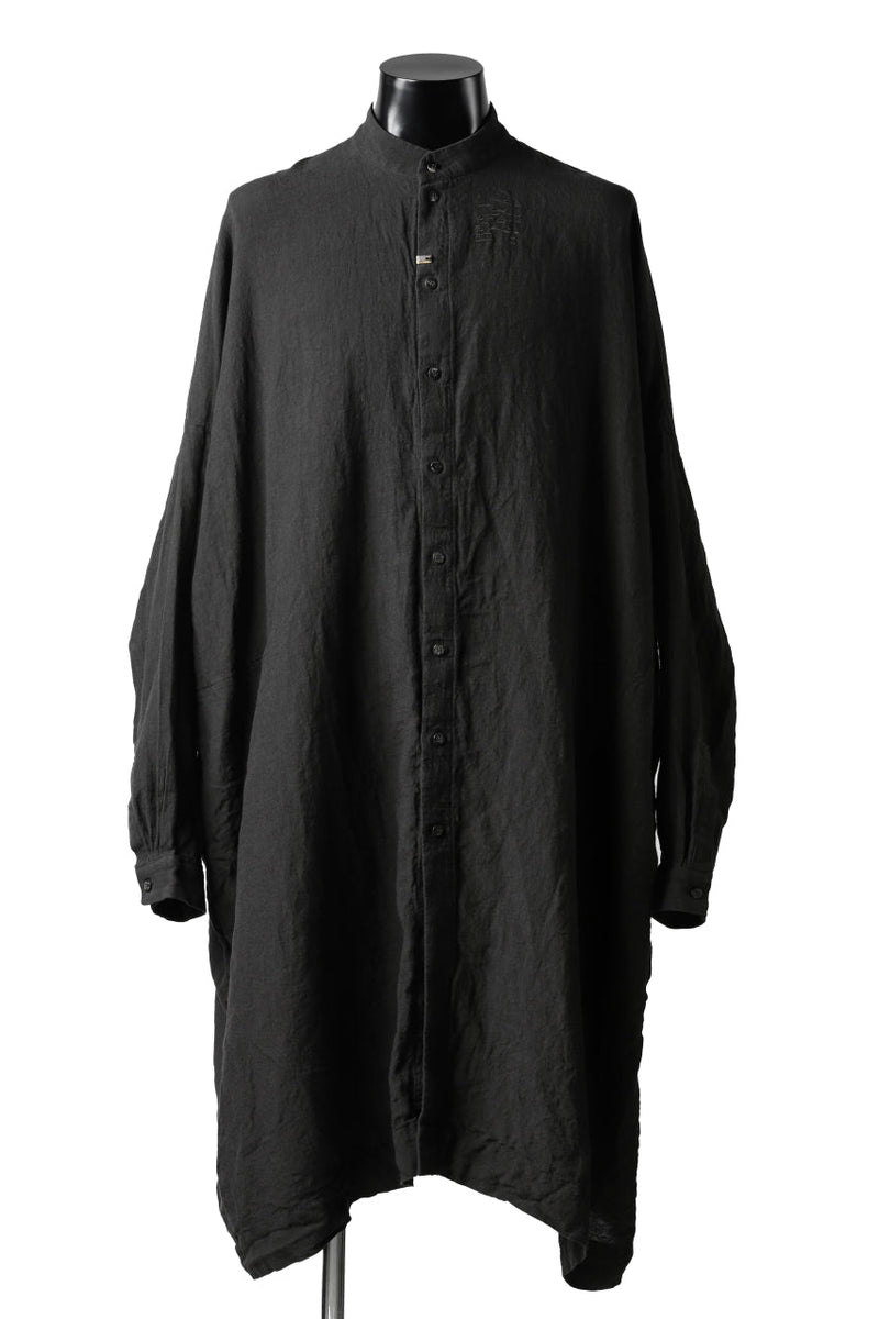 _vital exclusive oversized stand collar long shirt (BLACK)の商品