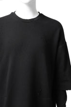 画像をギャラリービューアに読み込む, A.F ARTEFACT "FRAYED" DAMAGE LAYERED SWEATER TOPS (BLACK)