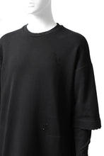 画像をギャラリービューアに読み込む, A.F ARTEFACT "FRAYED" DAMAGE LAYERED SWEATER TOPS (BLACK)