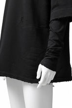 画像をギャラリービューアに読み込む, A.F ARTEFACT "FRAYED" DAMAGE LAYERED SWEATER TOPS (BLACK)