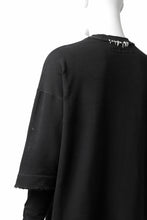 画像をギャラリービューアに読み込む, A.F ARTEFACT "FRAYED" DAMAGE LAYERED SWEATER TOPS (BLACK)