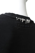 画像をギャラリービューアに読み込む, A.F ARTEFACT "FRAYED" DAMAGE LAYERED SWEATER TOPS (BLACK)