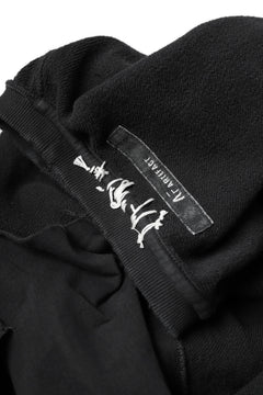 画像をギャラリービューアに読み込む, A.F ARTEFACT "FRAYED" DAMAGE LAYERED SWEATER TOPS (BLACK)