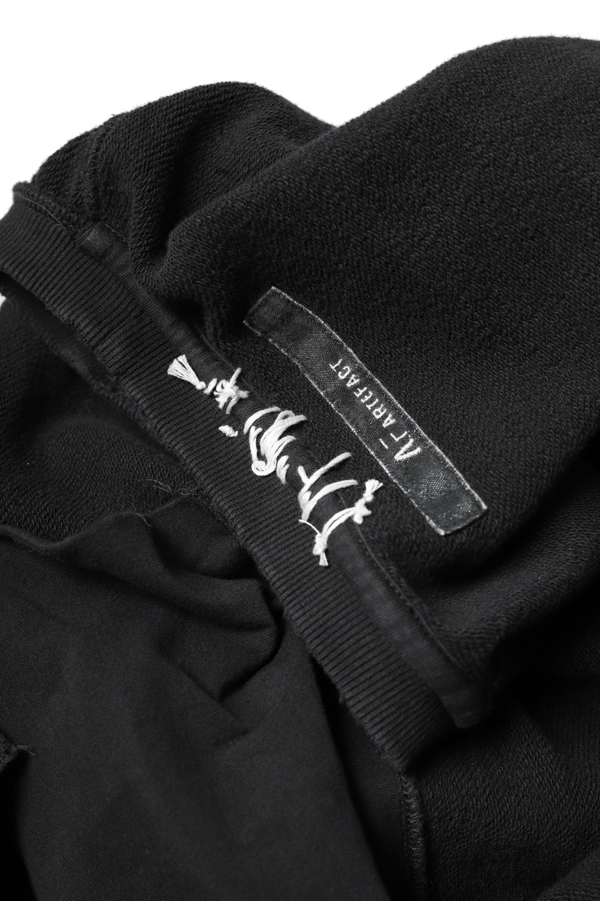 画像をギャラリービューアに読み込む, A.F ARTEFACT "FRAYED" DAMAGE LAYERED SWEATER TOPS (BLACK)