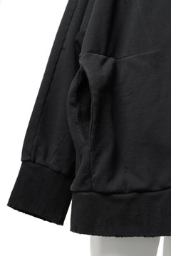 画像をギャラリービューアに読み込む, A.F ARTEFACT "FRAYED" DAMAGE LOOSEY SWEATER TOPS (BLACK)