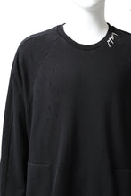 画像をギャラリービューアに読み込む, A.F ARTEFACT "FRAYED" DAMAGE LOOSEY SWEATER TOPS (BLACK)