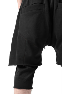 Load image into Gallery viewer, FIRST AID TO THE INJURED LAYERED SHORT PANTS / FRENCH TERRY + JERSEY (BLACK)